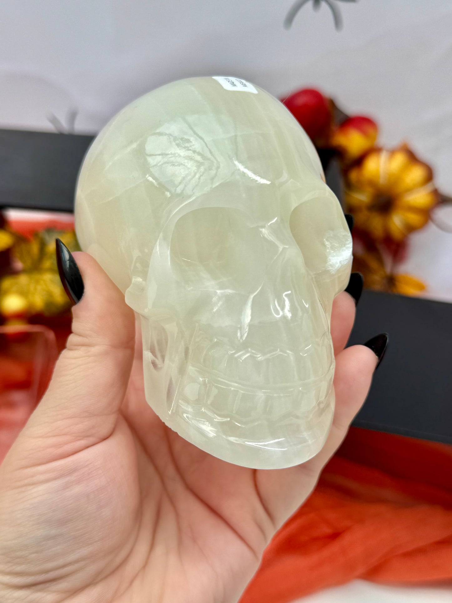 Green Calcite Skulls