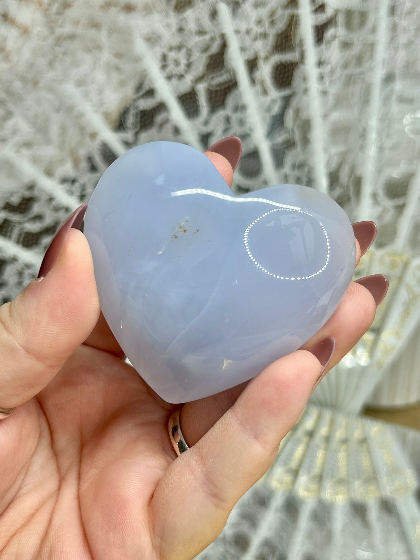 Blue Chalcedony Hearts