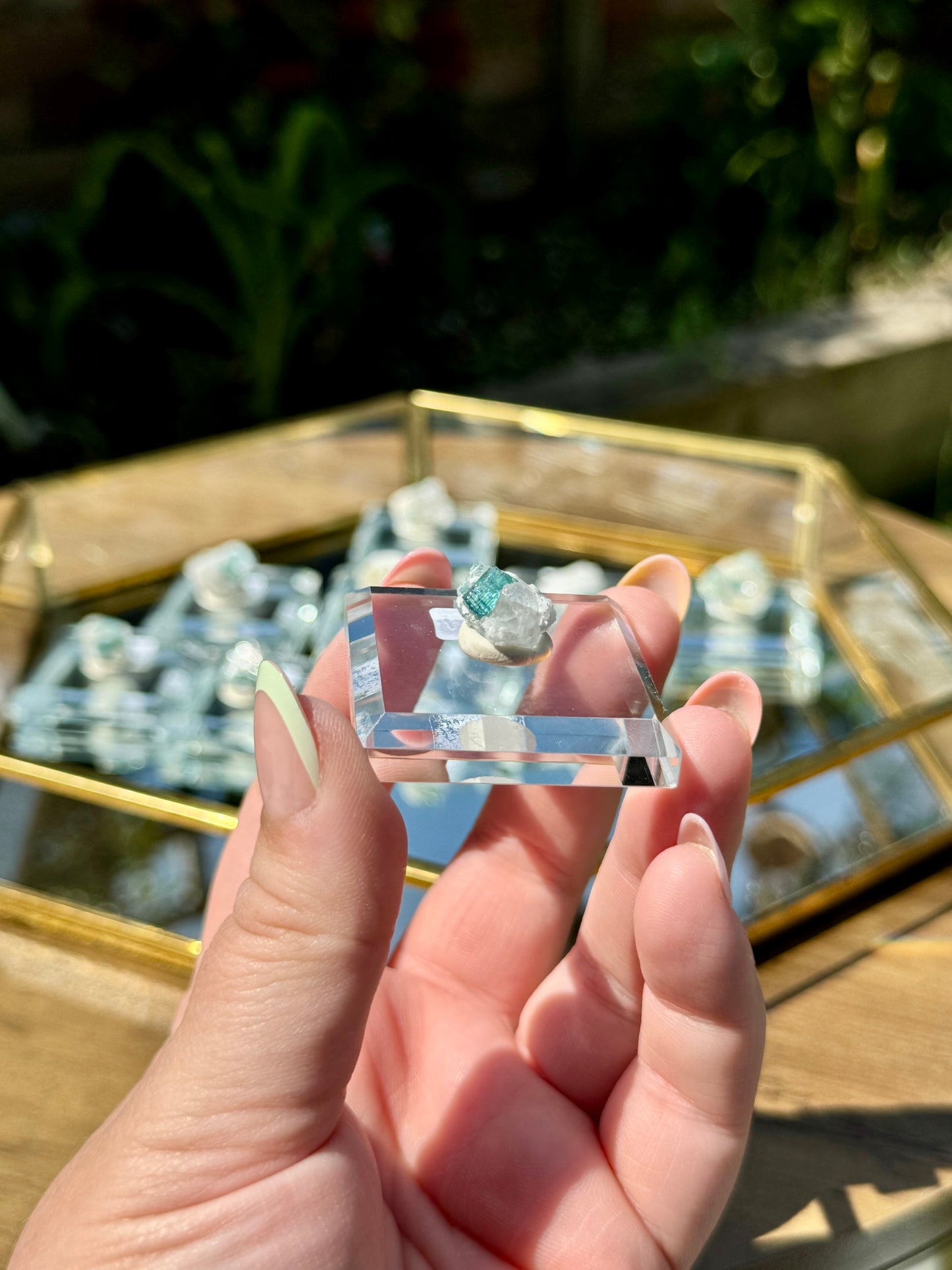 Blue Tourmaline on Matrix