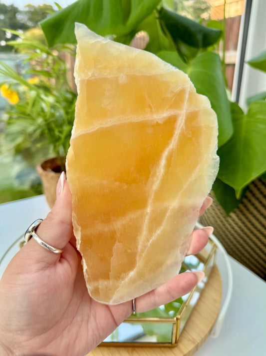 Orange Calcite Slabs from Mexico