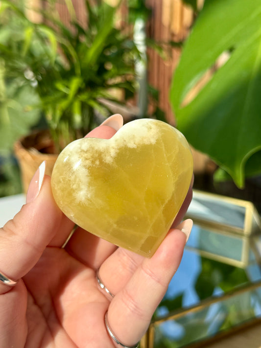 Lemon Calcite Hearts