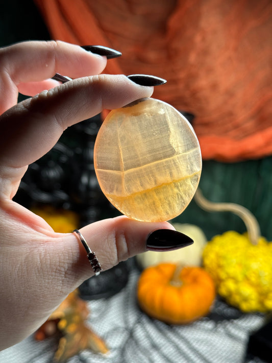 Honey Calcite Palms