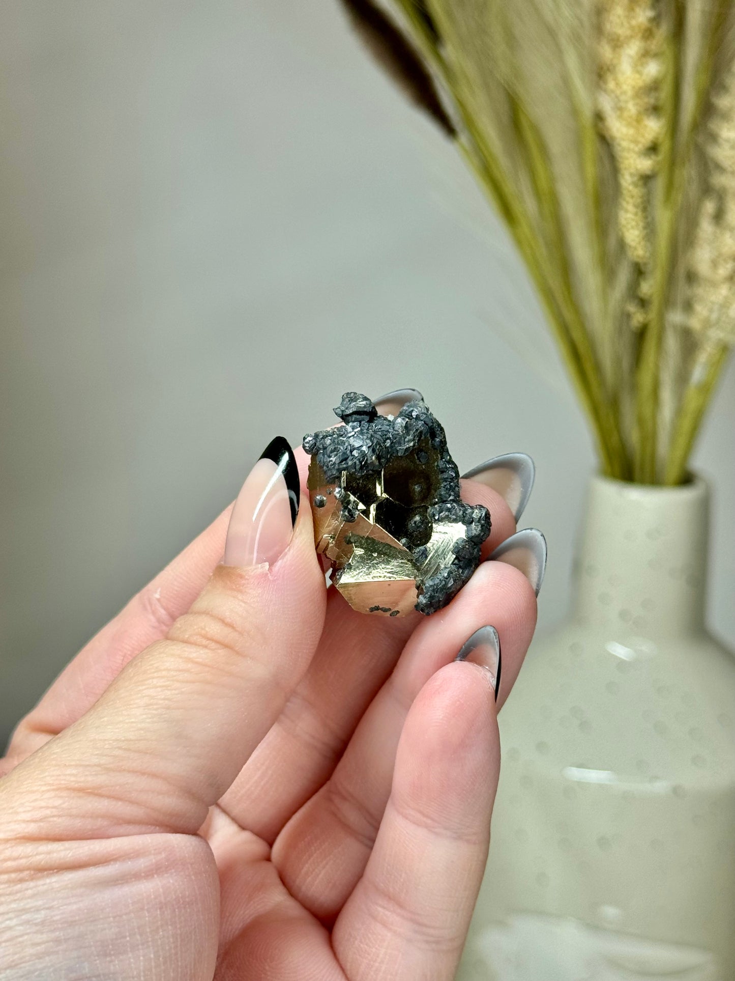 Octahedral Pyrite with Galena