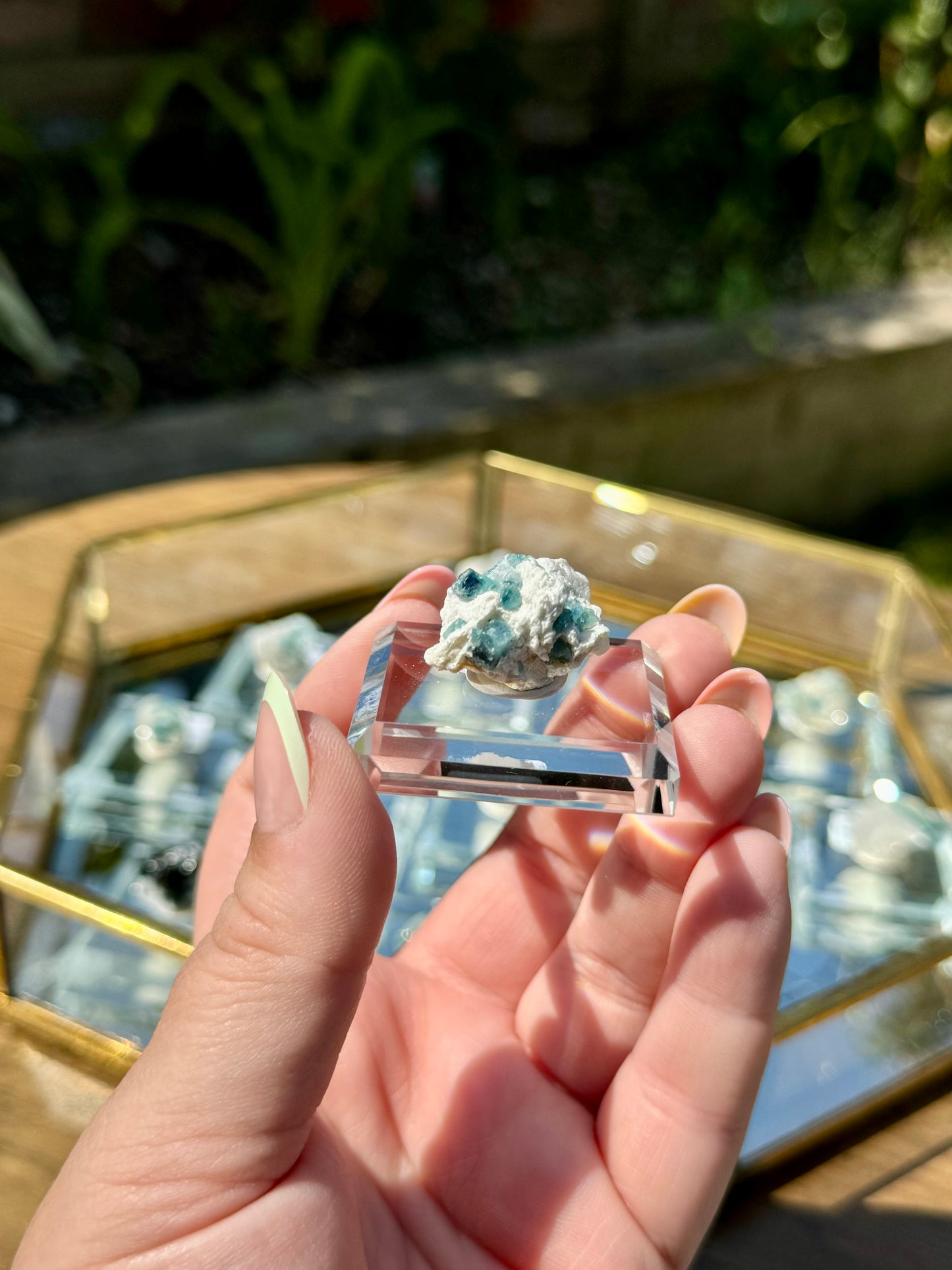 Blue Tourmaline on Matrix