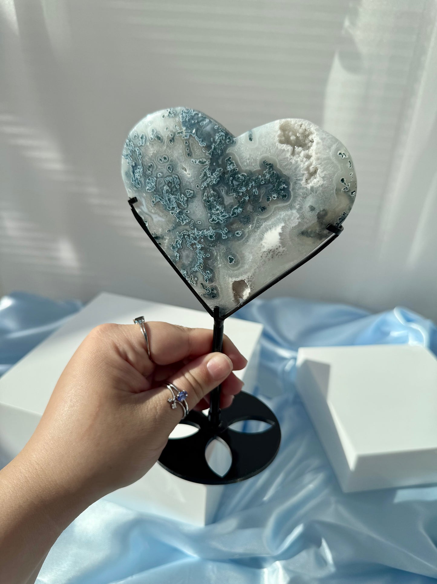 Moss Agate Heart