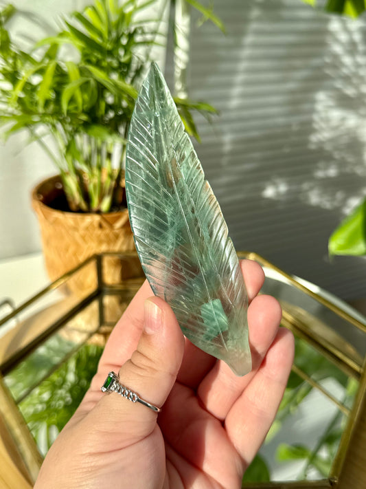 Green Fluorite Feathers