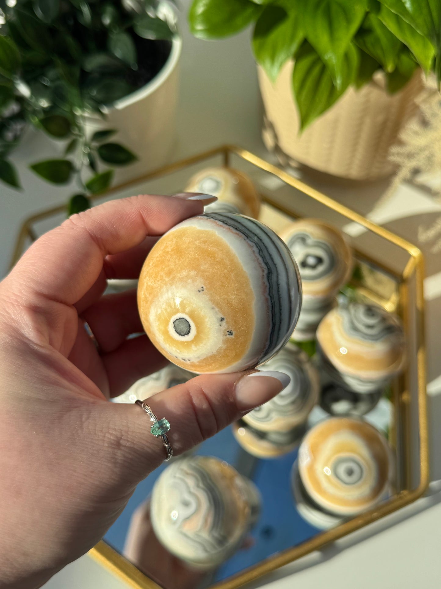 Zebra Calcite Spheres
