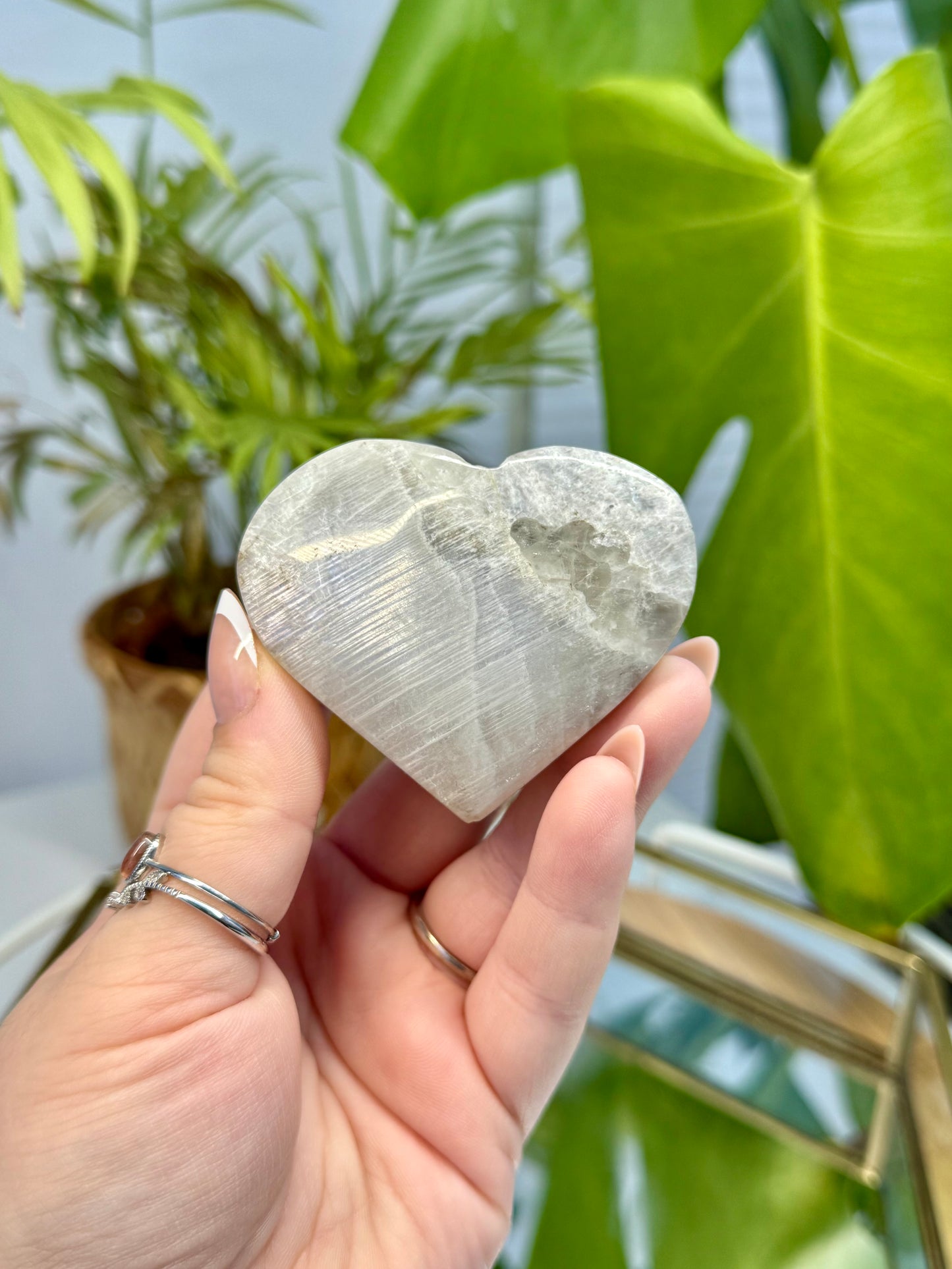 Moonstone Heart from Tanzania