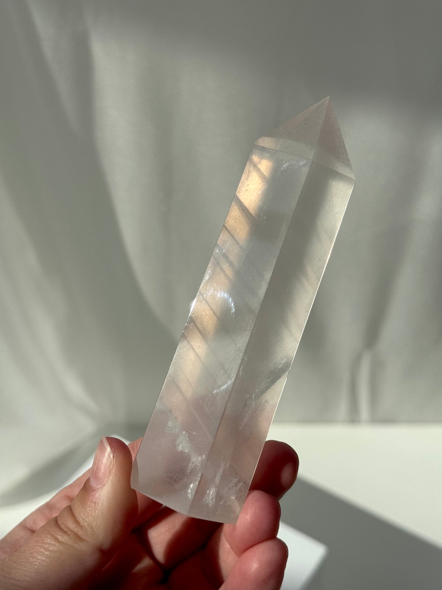 Girasol Quartz with Mica Tower