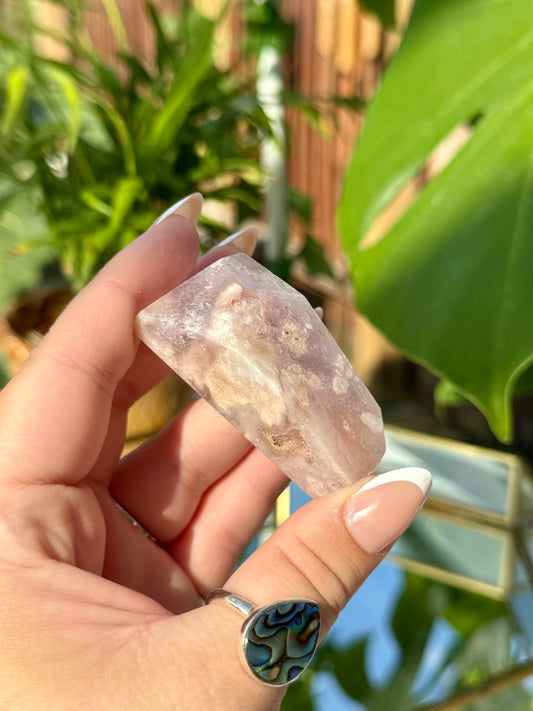 Pink Amethyst & Flower Agate Freeforms