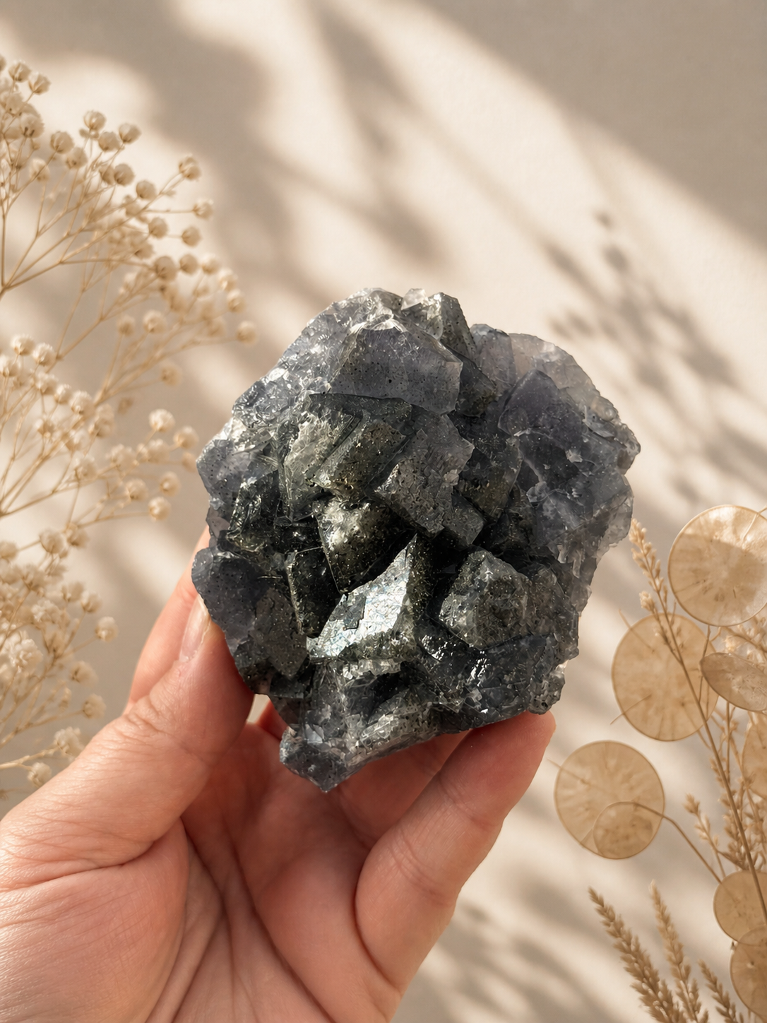 Cubic Fluorite with Pyrite