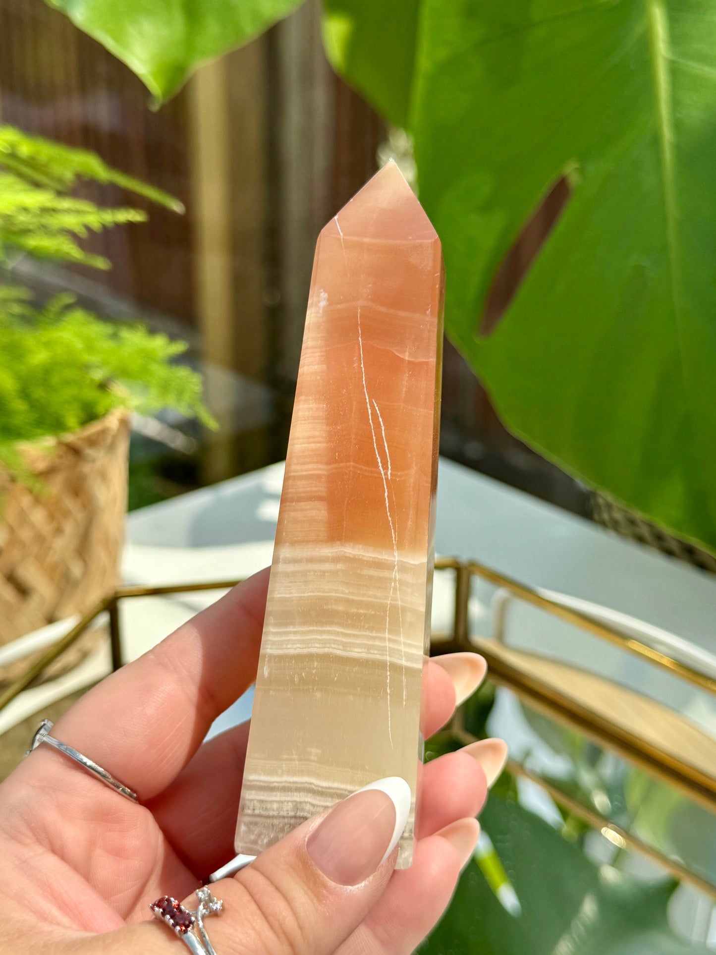 Imperfect Honey Calcite Tower