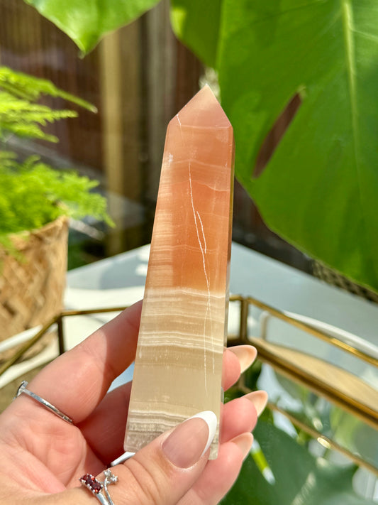 Imperfect Honey Calcite Tower