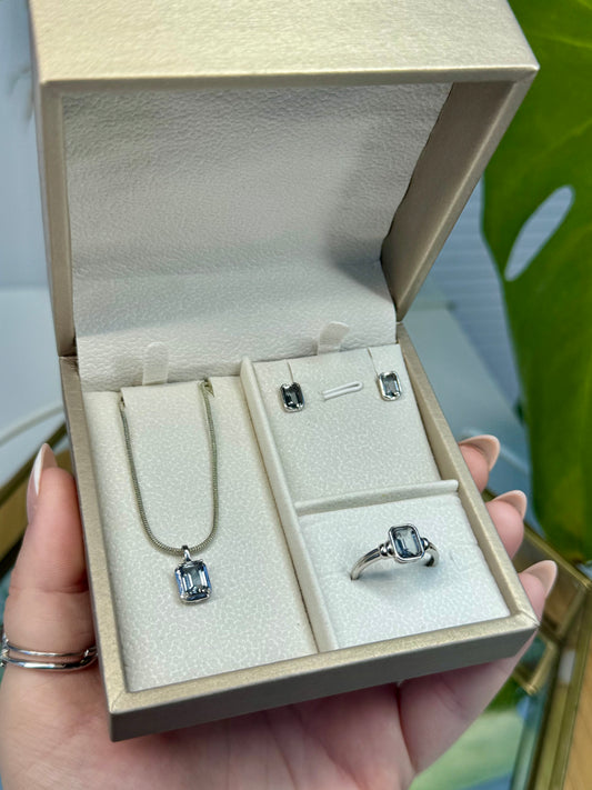 S925 Grey Topaz Set