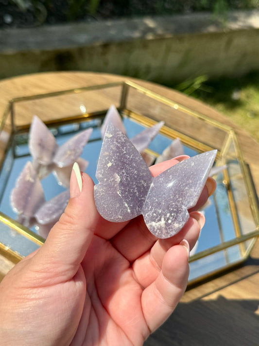 3D Grape Agate Butterflies