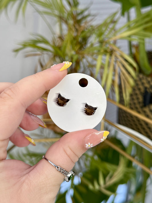 Smokey Quartz Cat Set