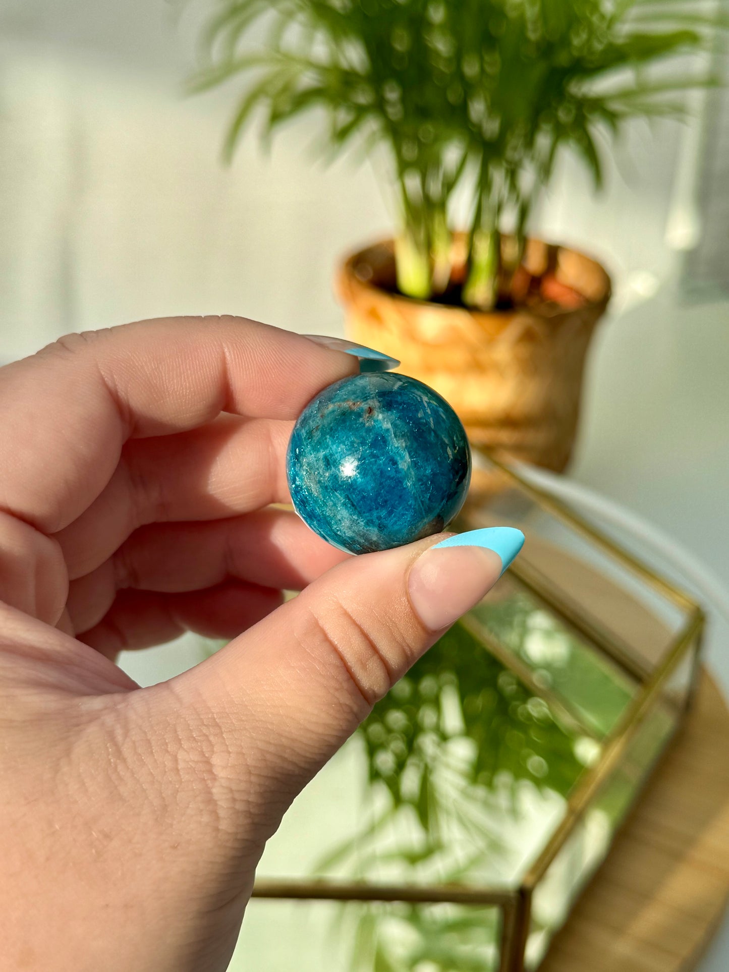 Blue Apatite Spheres