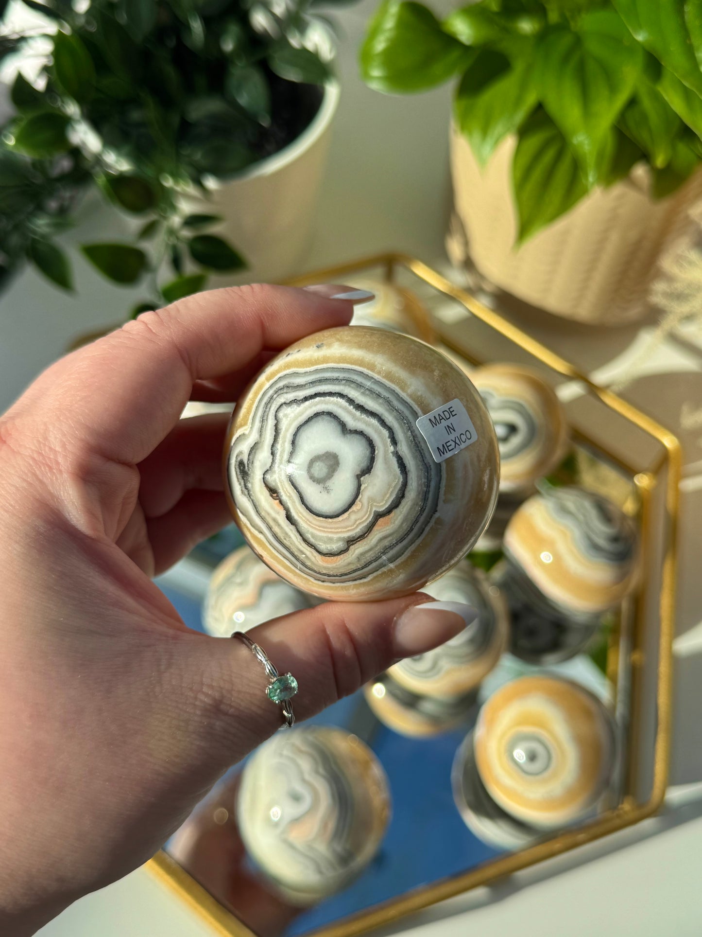 Zebra Calcite Spheres