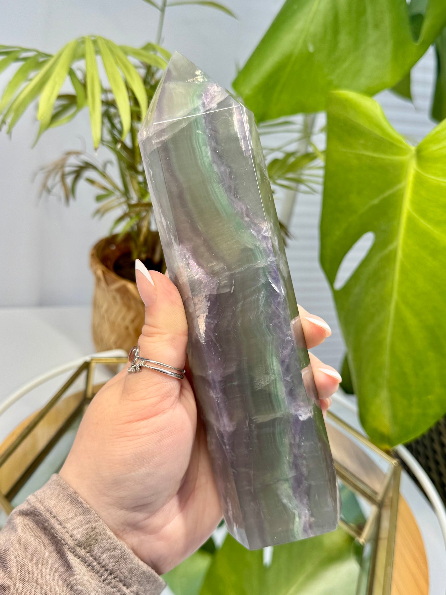 Statement Fluorite Tower with Mica