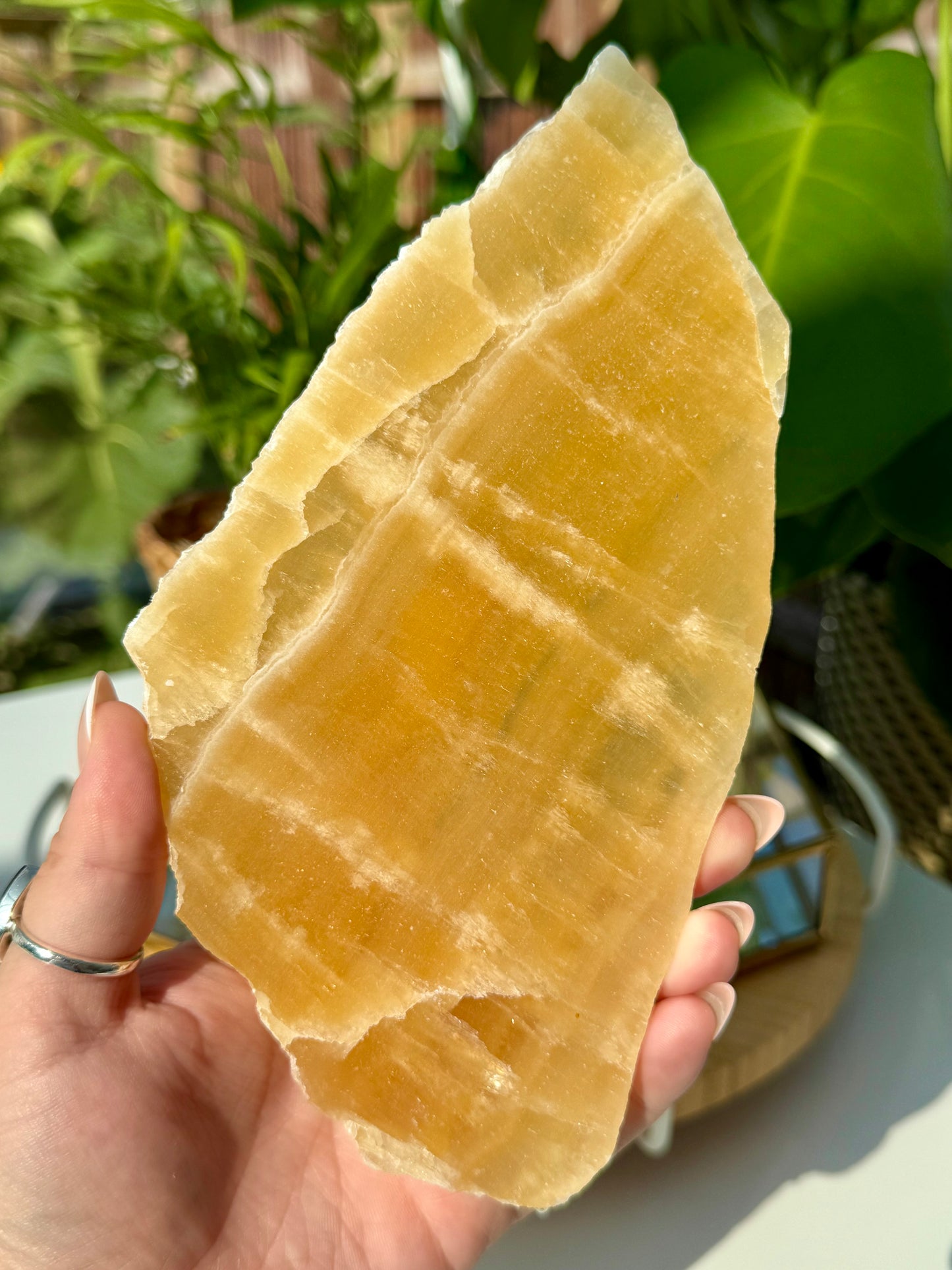Orange Calcite Slabs from Mexico