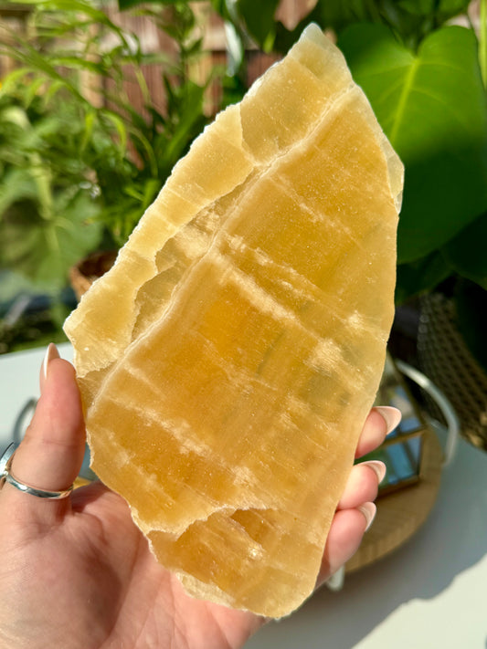 Orange Calcite Slabs from Mexico