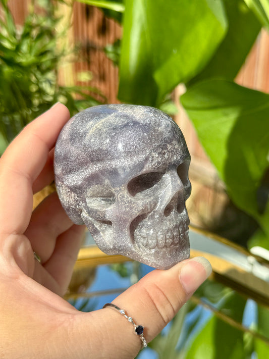 Grape Agate Skulls