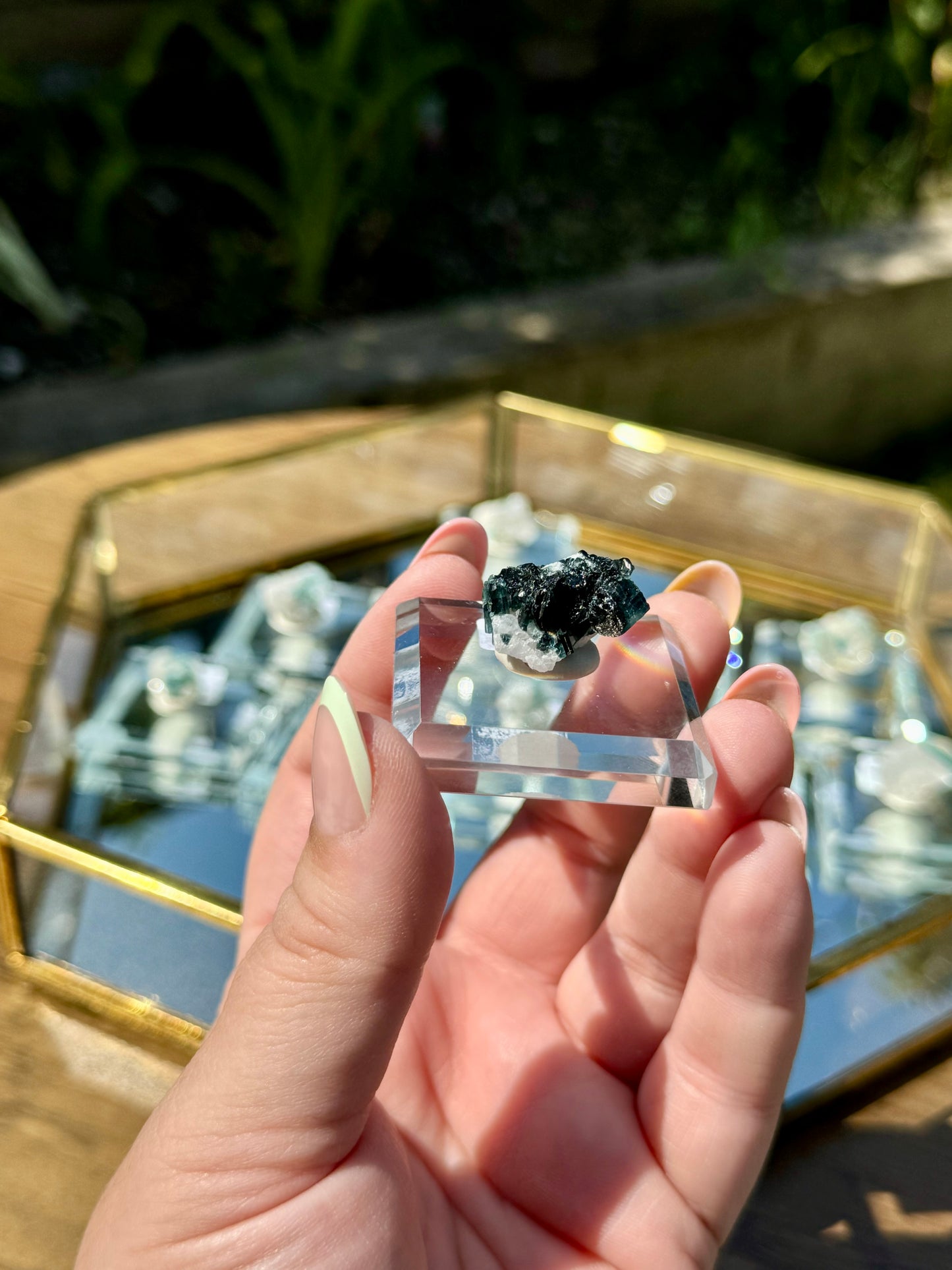 Blue Tourmaline on Matrix