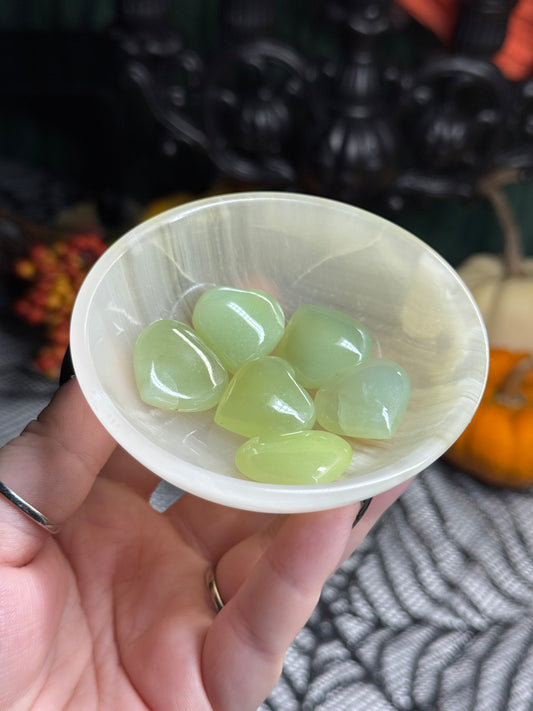 Green Serpentine Mini Hearts