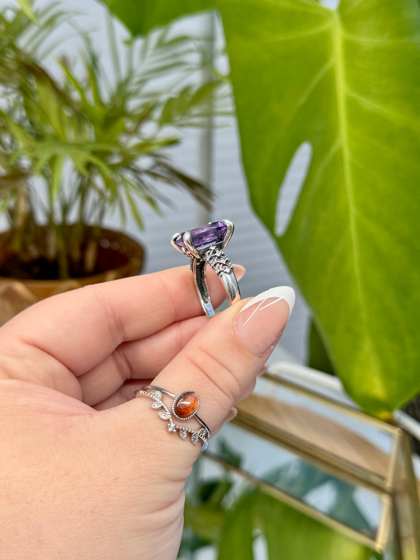 Imperfect Amethyst Statement Ring