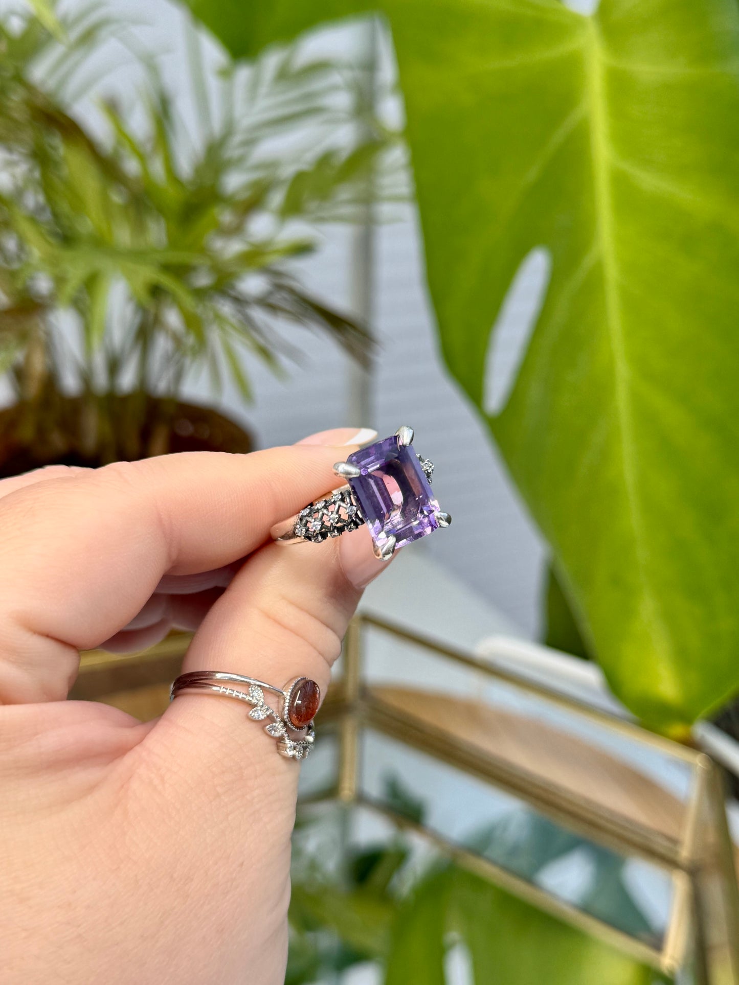 Imperfect Amethyst Statement Ring