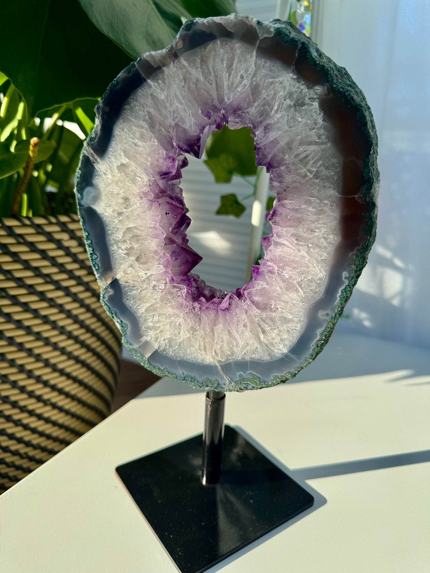 Amethyst Portal on a Custom Spinning Stand