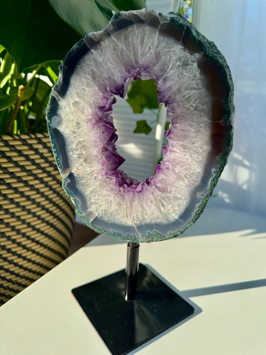 Amethyst Portal on a Custom Spinning Stand