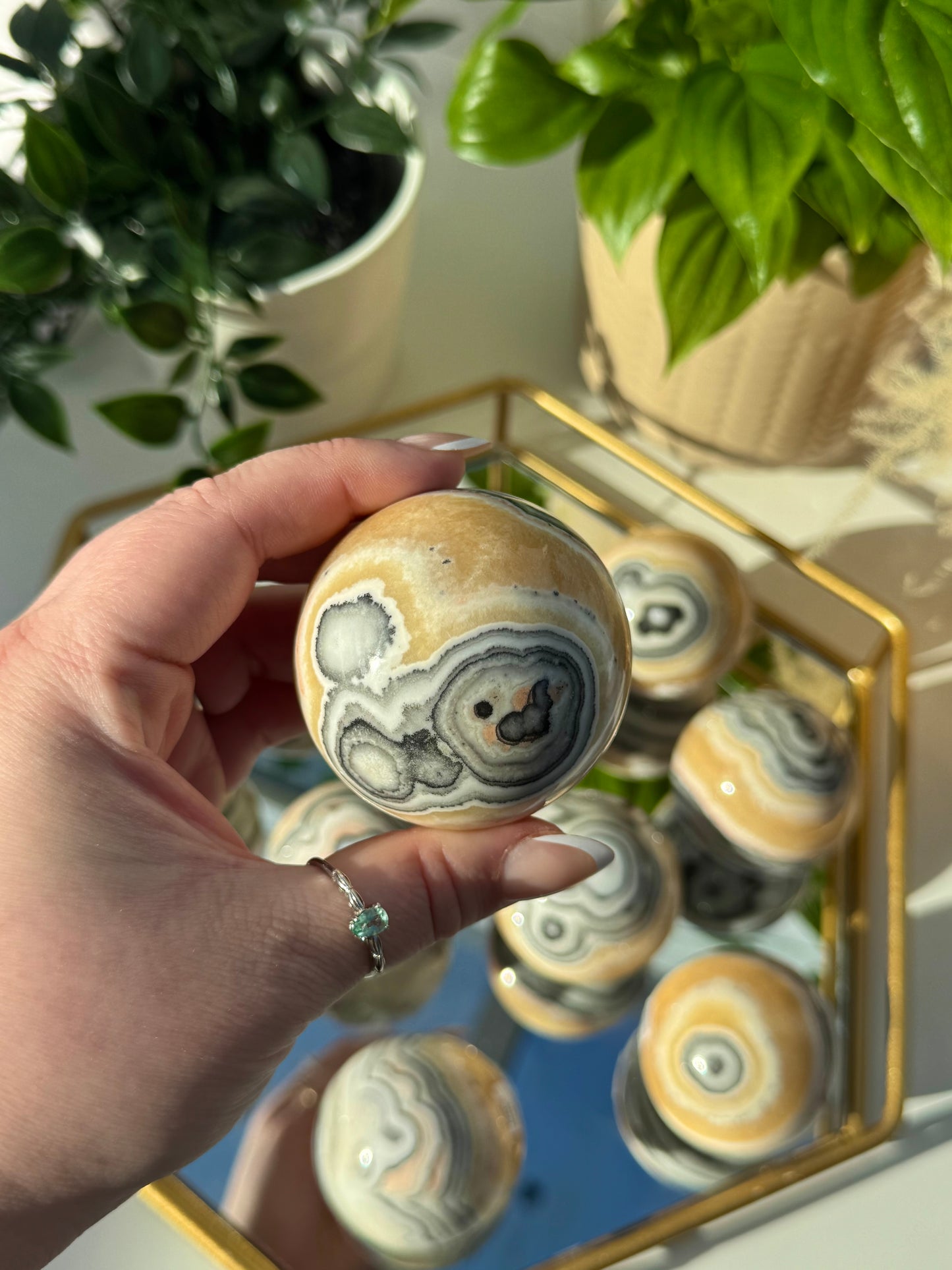 Zebra Calcite Spheres