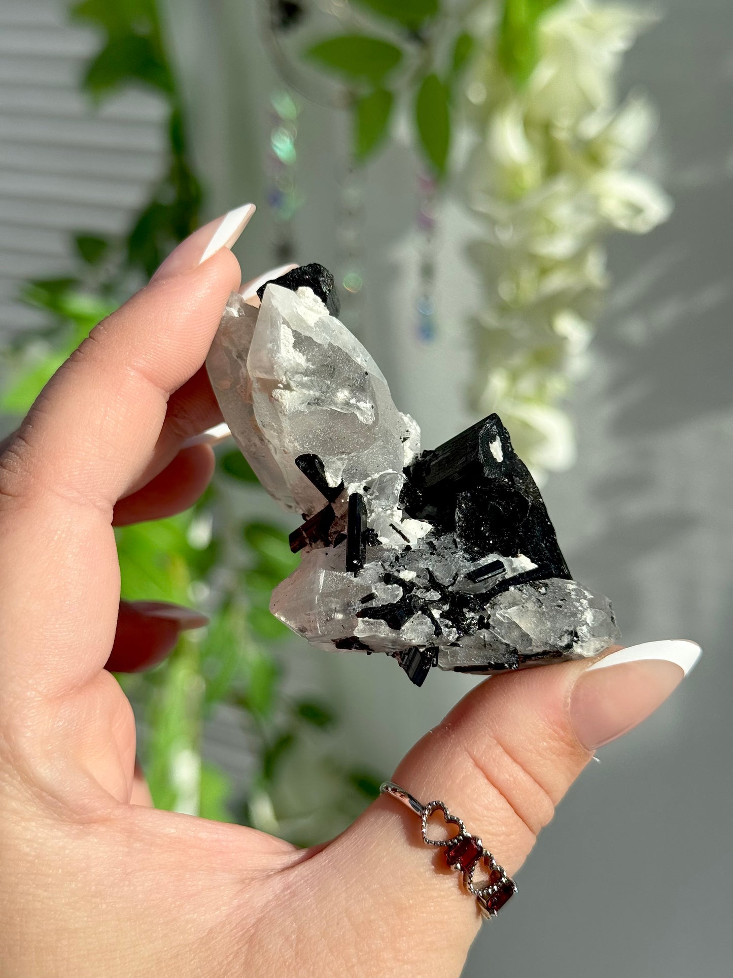 Black Tourmaline in Quartz