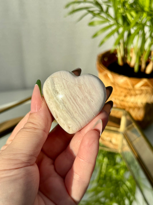 Peruvian Mangano Calcite Heart