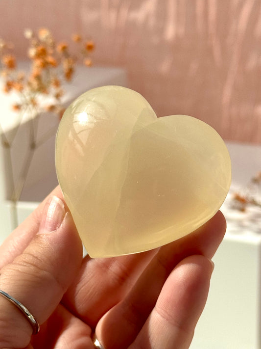 Silky Calcite Hearts