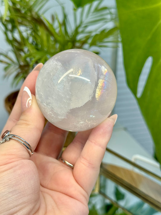 Girasol Quartz with Mica Spheres