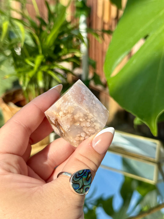 Pink Amethyst & Flower Agate Freeforms