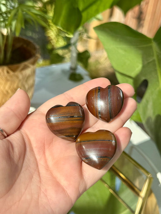 Iron Tigers Eye Mini Hearts