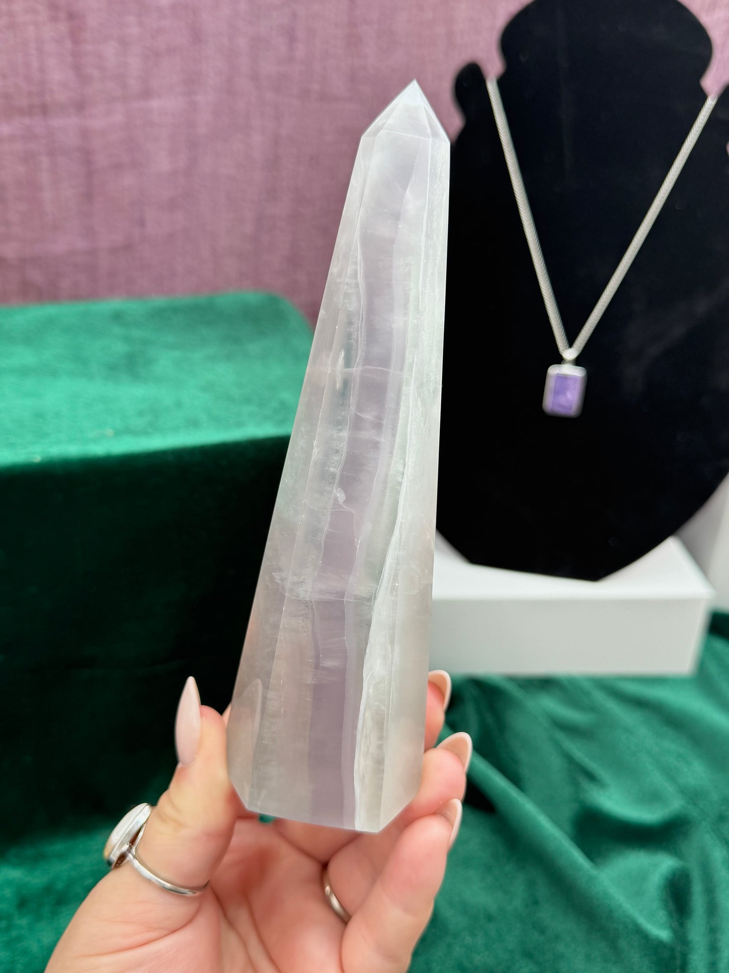 Lavender Fluorite Obelisks