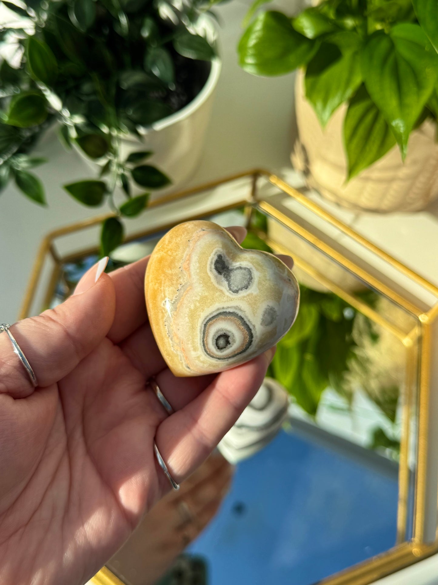 Zebra Calcite Hearts