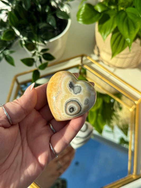 Zebra Calcite Hearts