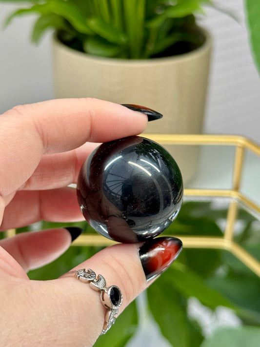 Black Rose Quartz Spheres