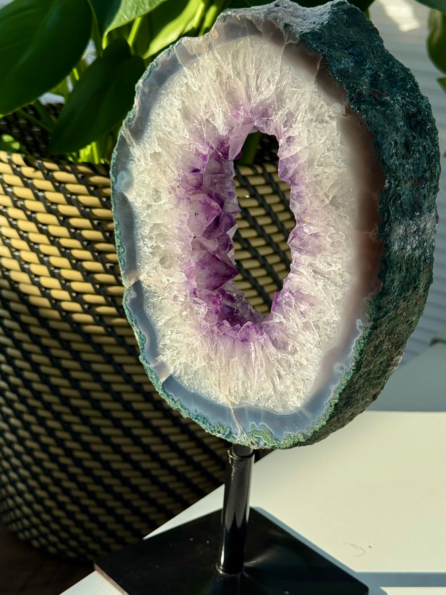 Amethyst Portal on a Custom Spinning Stand