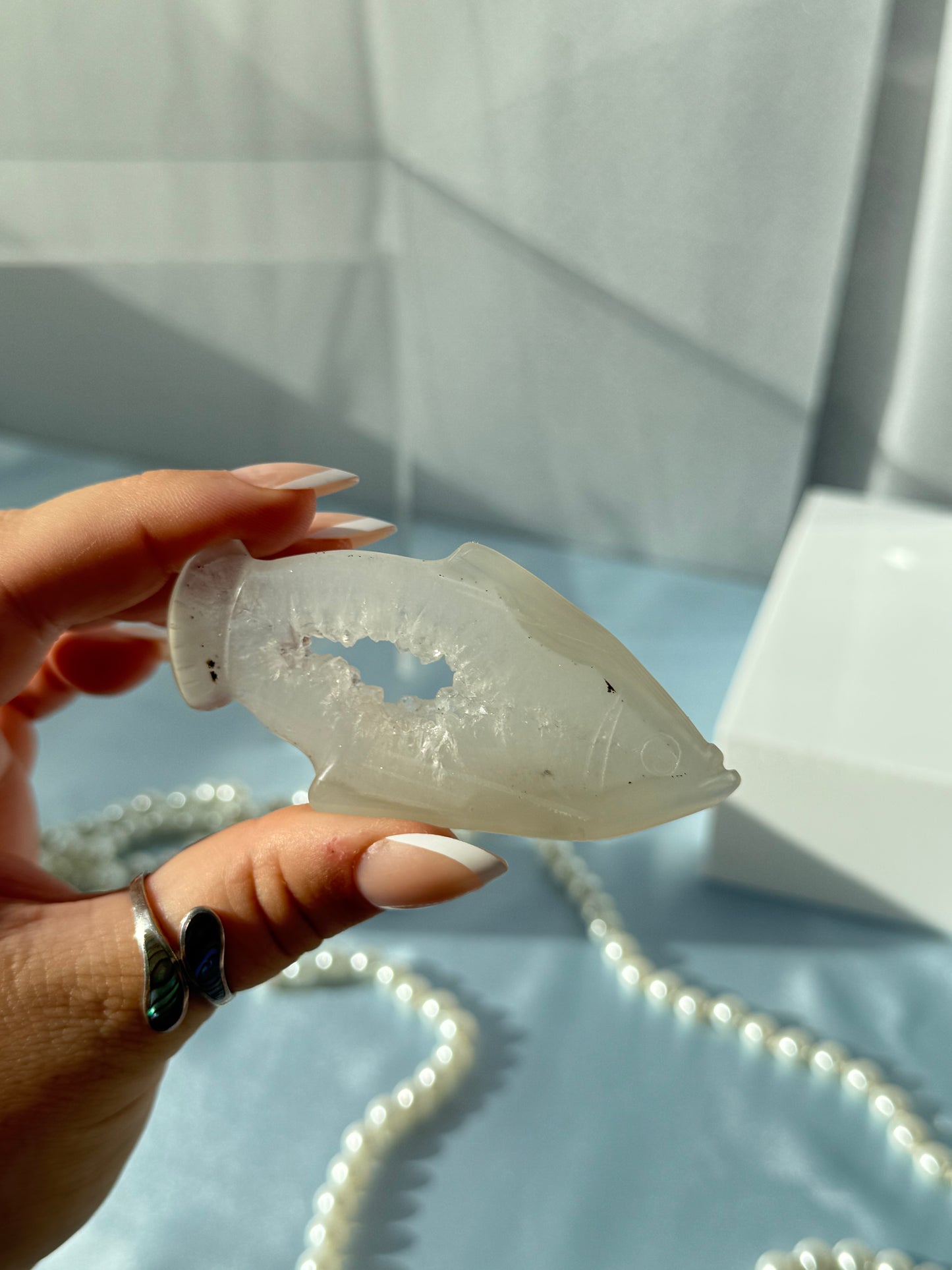 Druzy Agate Fish
