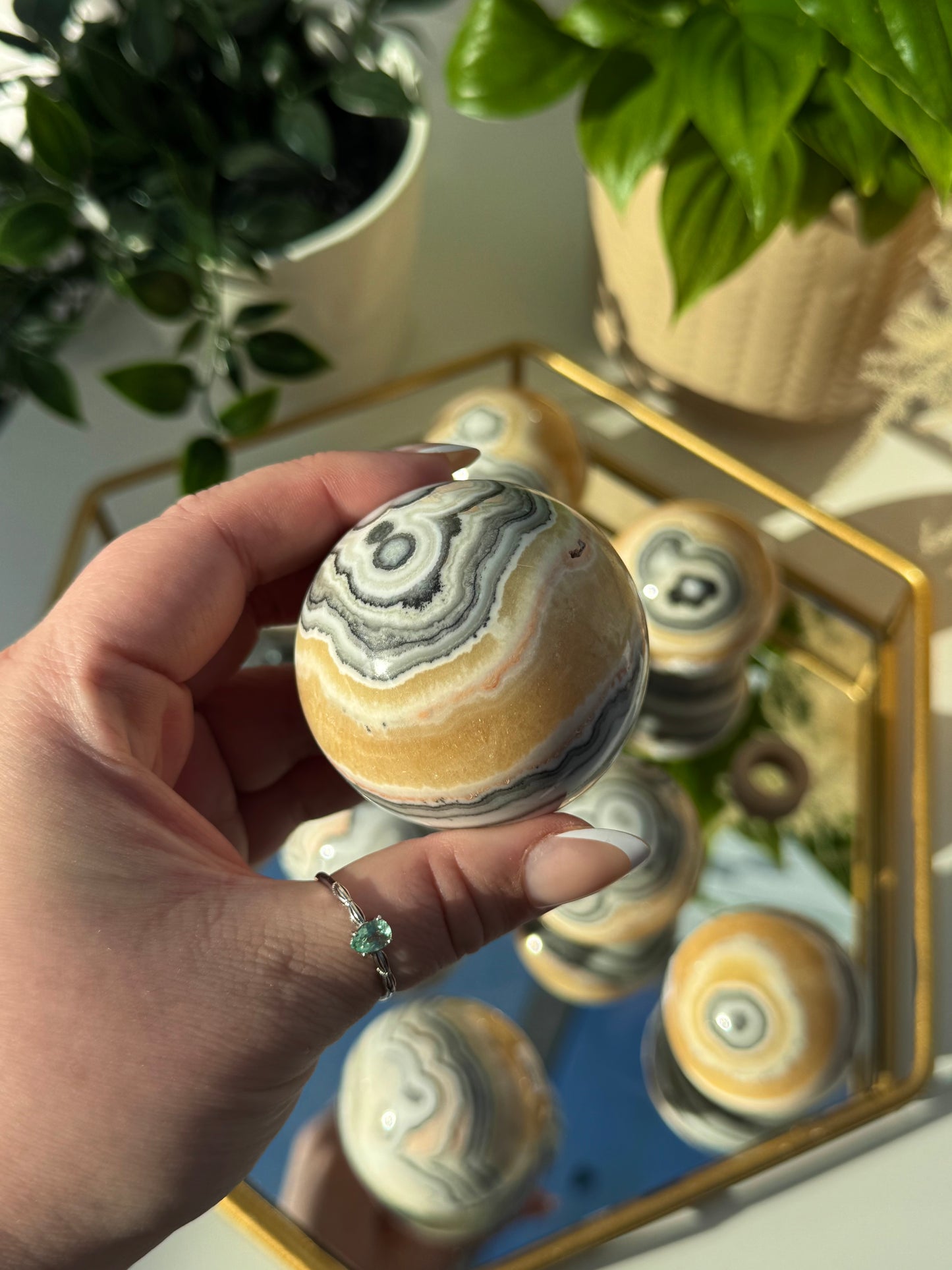 Zebra Calcite Spheres