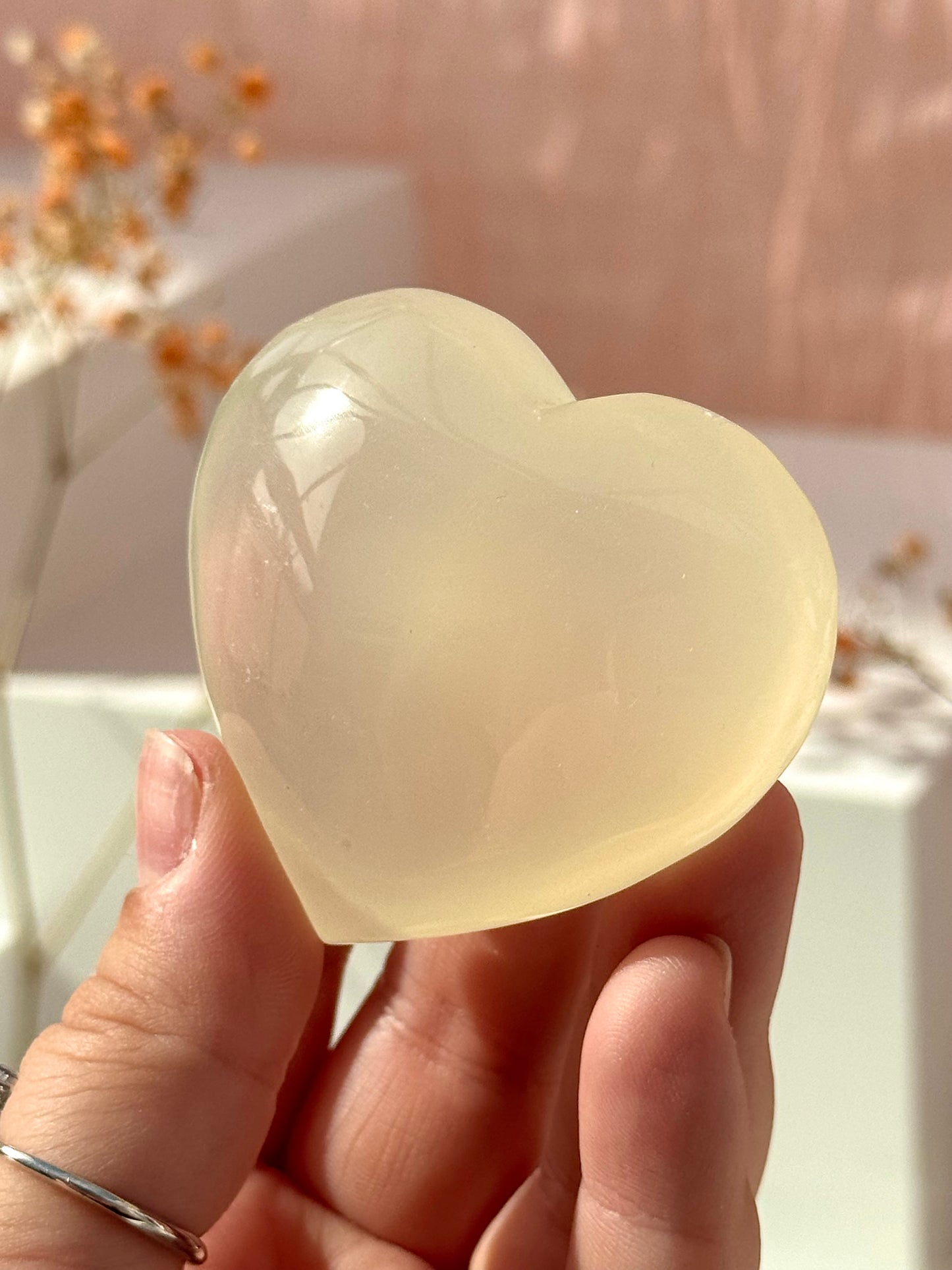 Silky Calcite Hearts
