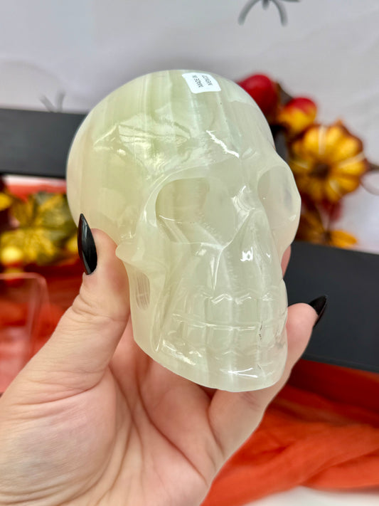Green Calcite Skulls