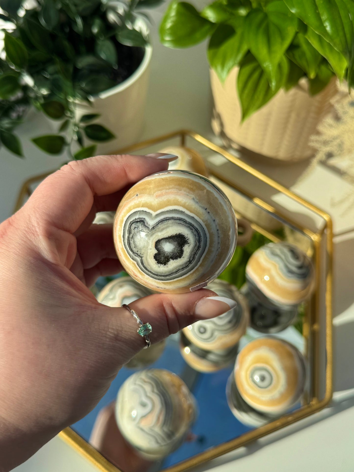 Zebra Calcite Spheres