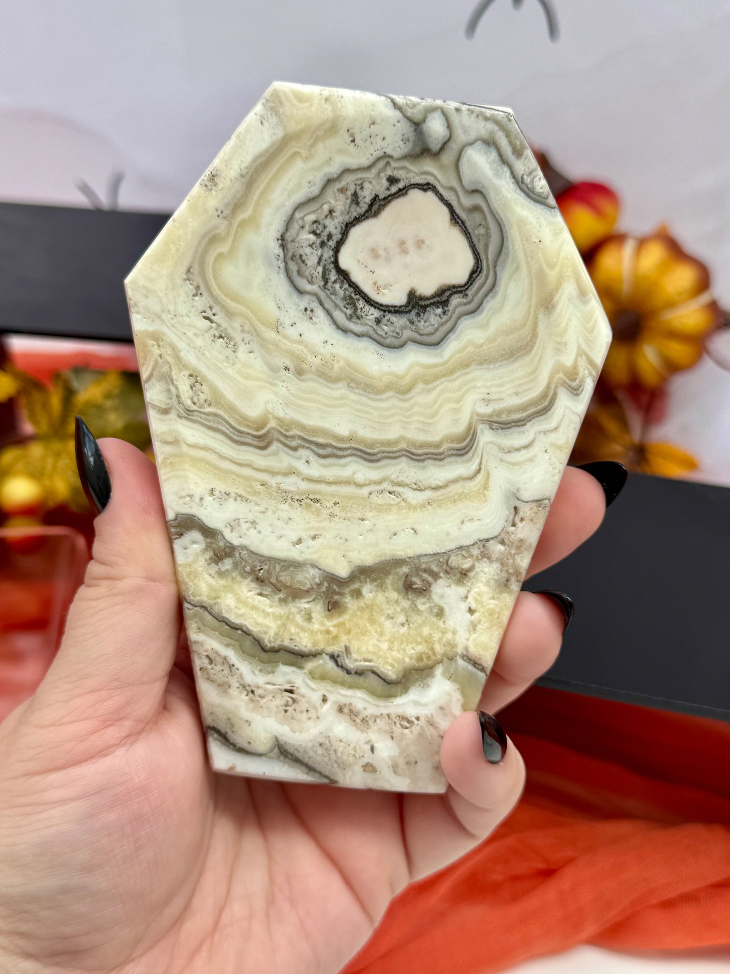 Zebra Calcite Coffin Trinket Dish